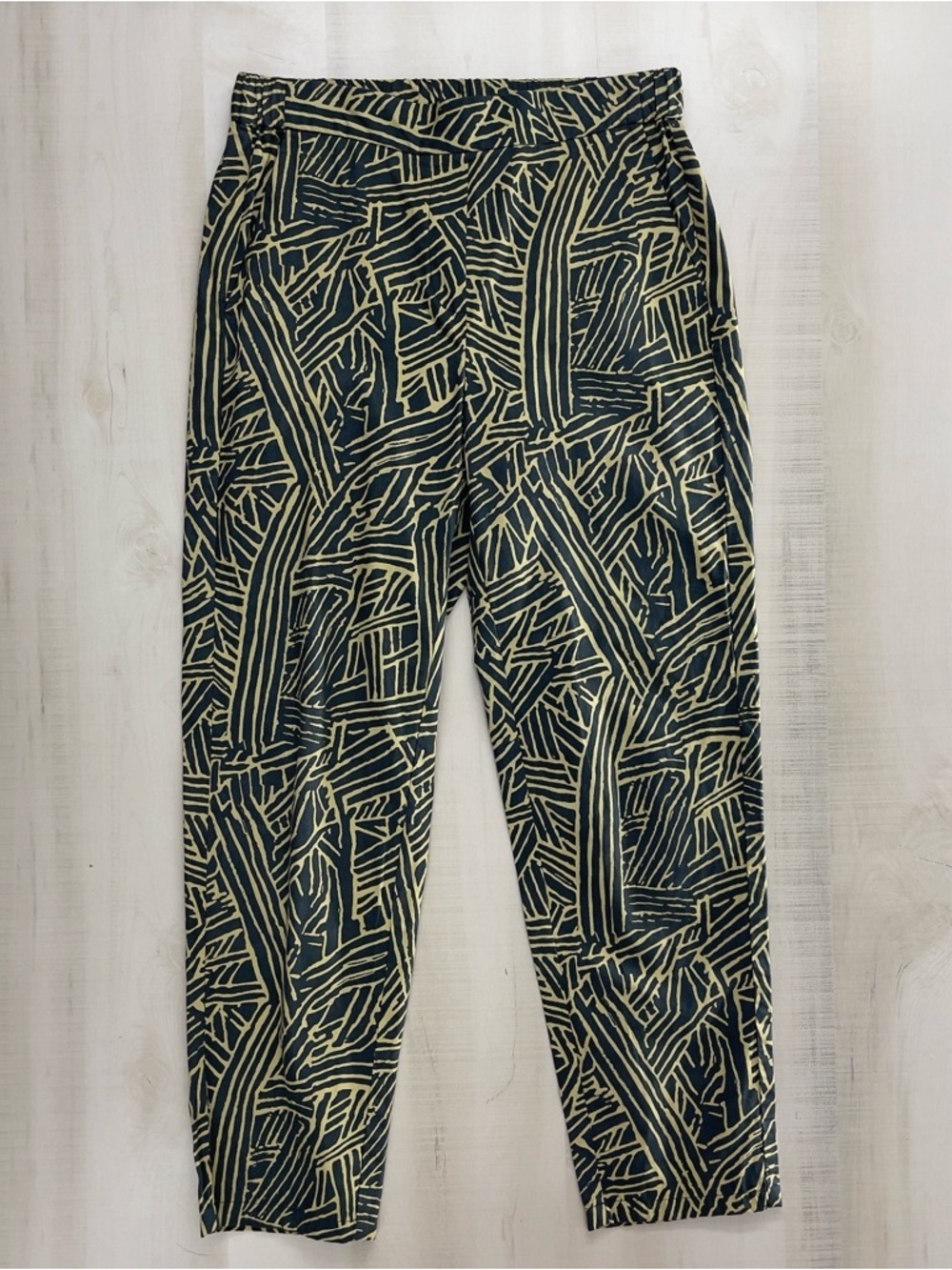 DIEGA women’s printed cotton stretch waist pants M